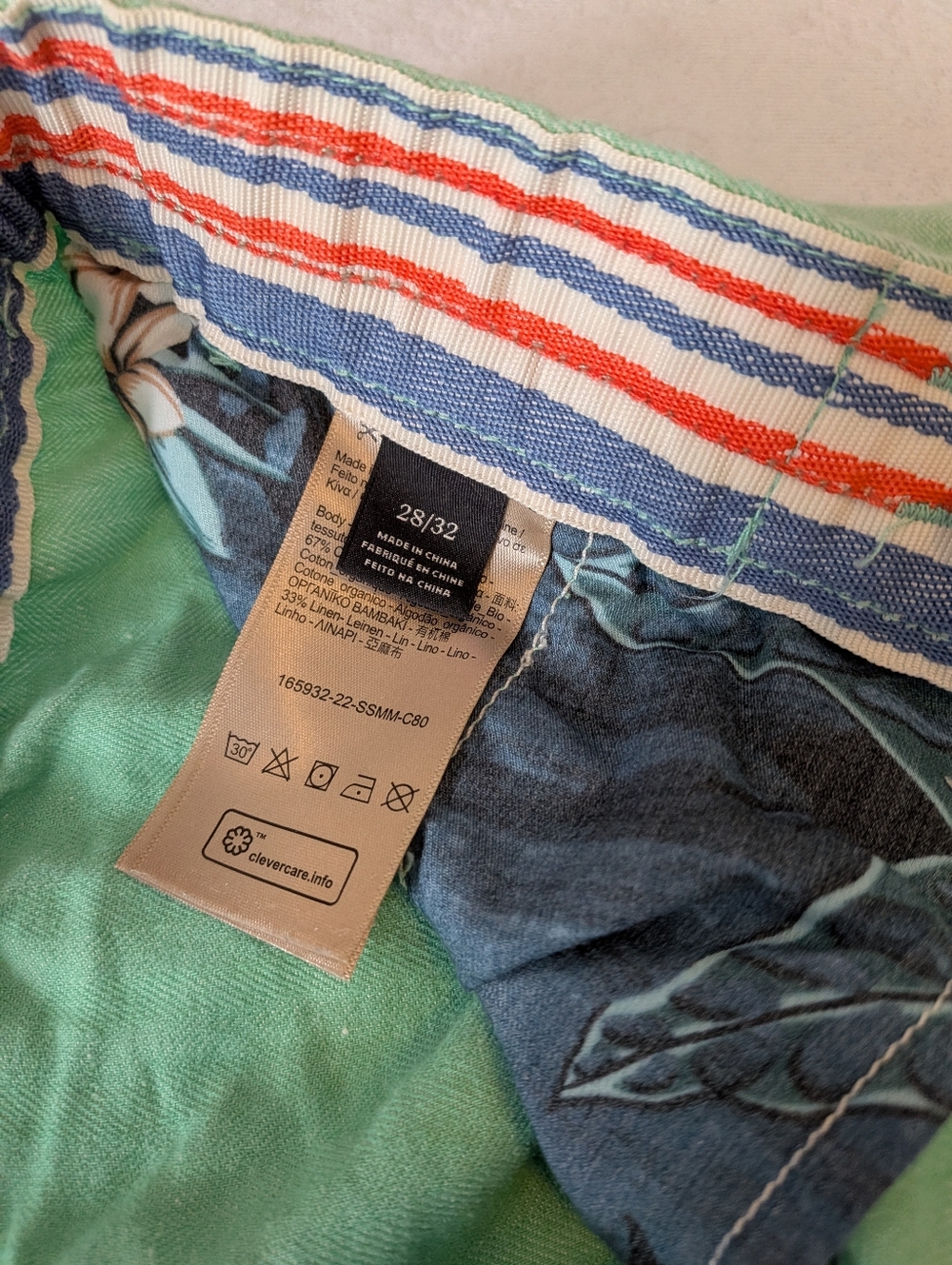 Scotch & Soda Linen Blend Warren Pants Mens 28/32 Light Green Island Time. Slim. - Picture 3 of 4